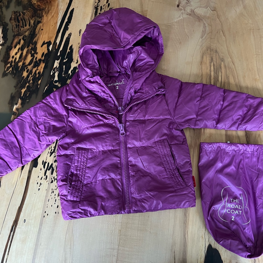 One kid The Road Coat- Purple Hooded Jacket for Kids
